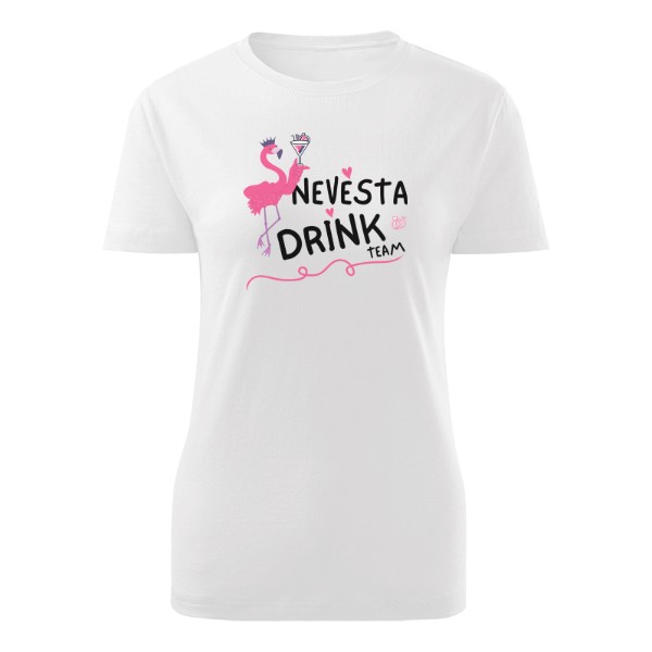 Tričko s potiskem Nevěsta drink team